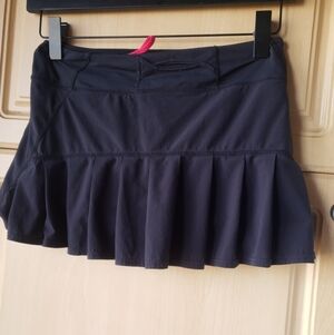Lululemon Run Speed Skirt Skort Pleated Black Size 4
